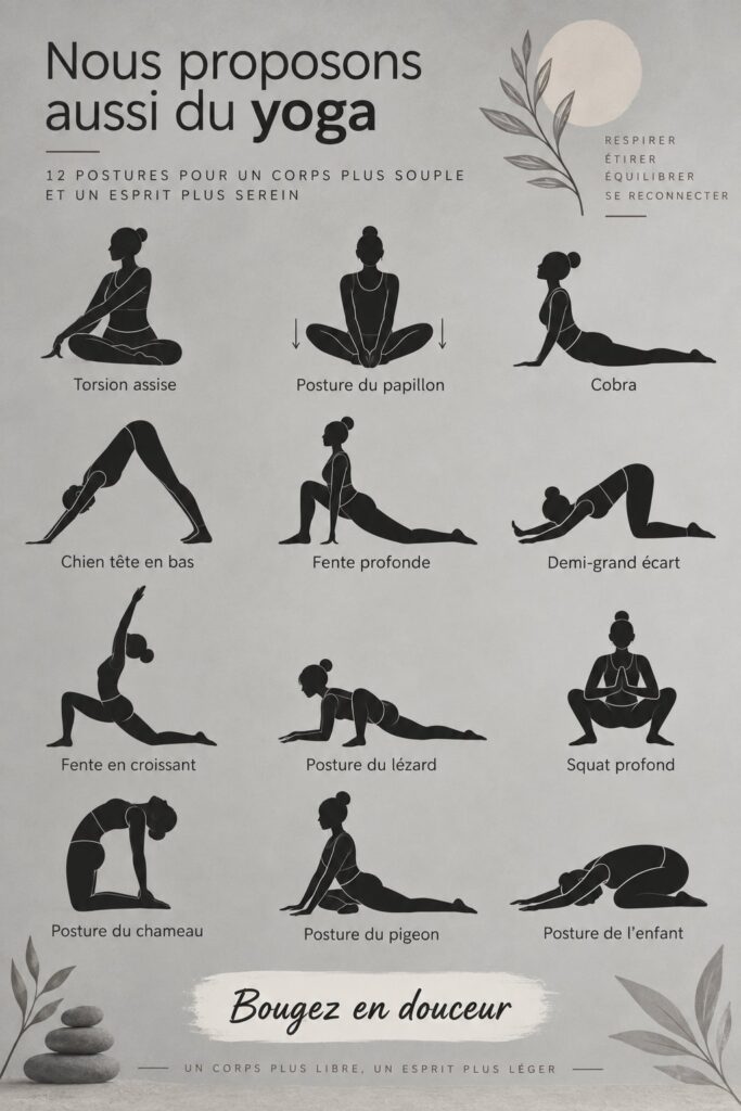 Femme pratiquant le yoga dans un parc, équilibrant son corps avec grâce et sérénité.
