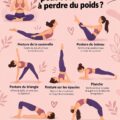 Femme pratiquant le yoga en studio, dans une posture de relaxation, illustrant les bienfaits du yoga pour la minceur.
