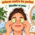 Femme souriante avec un visage radieux dans un cadre matinal paisible.