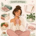 Une femme pratiquant le yoga dans un parc, symbolisant le bien-être et l'inspiration.