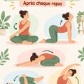 Femme pratiquant des étirements simples pour améliorer sa digestion dans un cadre apaisant.