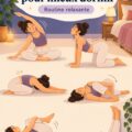 Femme réalisant des étirements doux le soir pour améliorer son sommeil.