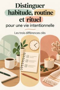 Femme méditant tranquillement dans la nature, illustrant l'importance des rituels pour une vie épanouie.