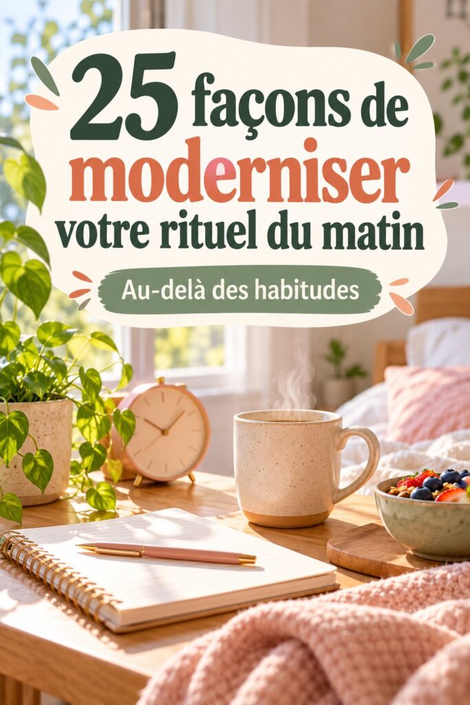 Une femme pratiquant le yoga au lever du soleil pour moderniser sa routine matinale.