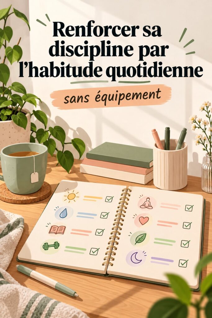Femme faisant des exercices de yoga pour renforcer sa discipline et son bien-être
