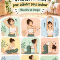 Femme en train de réaliser des étirements matinaux doux