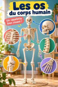 Illustration des os du corps humain montrant leur structure et leur rôle.
