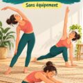 Femme faisant des exercices de souplesse et vitalité dans un parc.